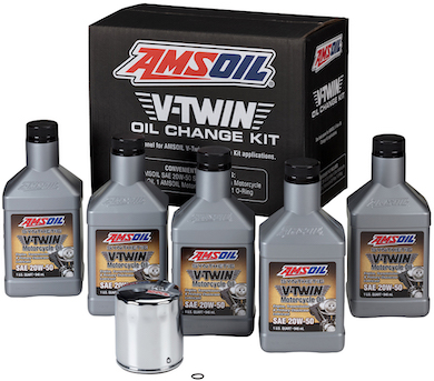 AMSOIL V-Twin Oil Change Kit for Harley Davidson Motorcycle